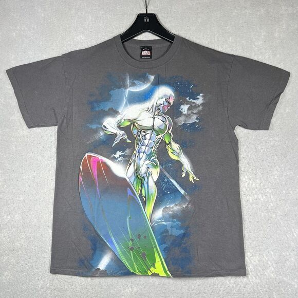 Vintage Marvel Mad Engine Silver Surfer T-Shirt Men’s  Size Small Y2K - Picture 1 of 8